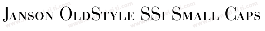Janson OldStyle SSi Small Caps字体转换